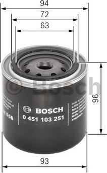 BOSCH 0 451 103 251 - Öljynsuodatin inparts.fi