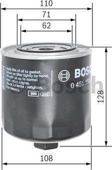 BOSCH 0 451 103 257 - Öljynsuodatin inparts.fi