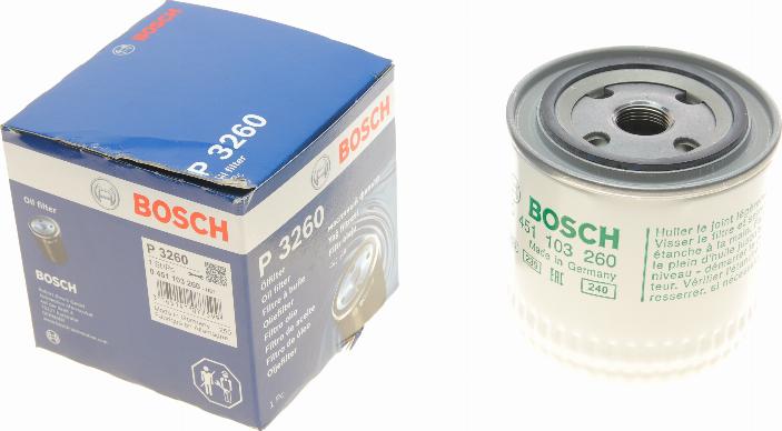 BOSCH 0 451 103 260 - Öljynsuodatin inparts.fi