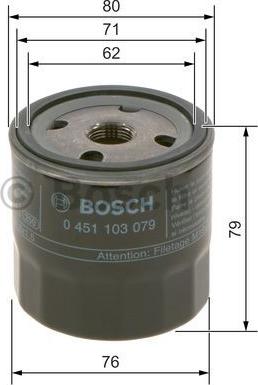 BOSCH 0 451 103 204 - Öljynsuodatin inparts.fi