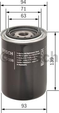 BOSCH 0 451 103 238 - Öljynsuodatin inparts.fi