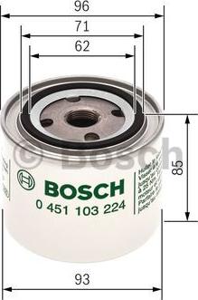 BOSCH 0 451 103 224 - Öljynsuodatin inparts.fi