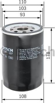 BOSCH 0 451 301 207 - Öljynsuodatin inparts.fi