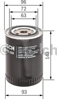 BOSCH 0 451 203 059 - Öljynsuodatin inparts.fi