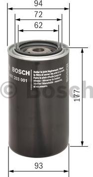 BOSCH 0 451 203 001 - Öljynsuodatin inparts.fi