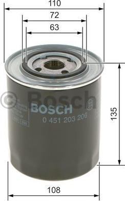 BOSCH 0 451 203 206 - Öljynsuodatin inparts.fi