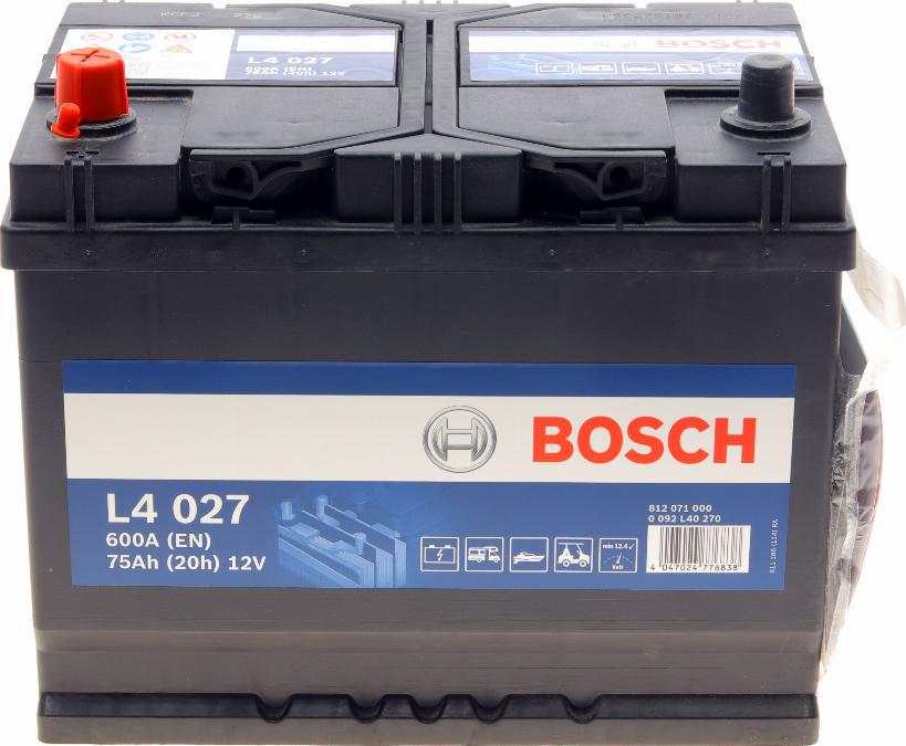 BOSCH 0 092 L40 270 - Käynnistysakku inparts.fi