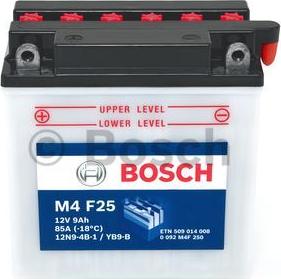 BOSCH 0 092 M4F 250 - Käynnistysakku inparts.fi