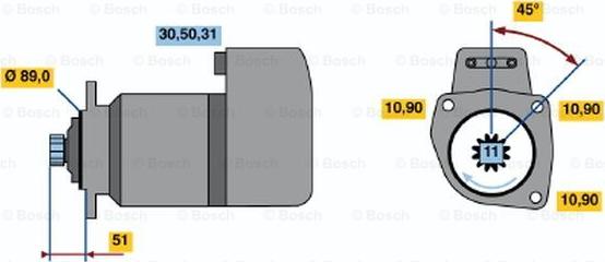 BOSCH 0 001 416 044 - Käynnistinmoottori inparts.fi