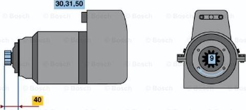 BOSCH 0 001 416 040 - Käynnistinmoottori inparts.fi