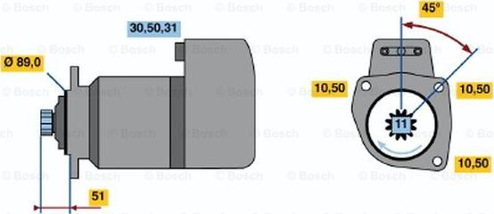 BOSCH 0 001 416 043 - Käynnistinmoottori inparts.fi