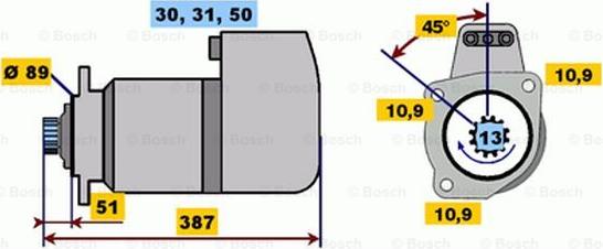 BOSCH 0 001 416 064 - Käynnistinmoottori inparts.fi