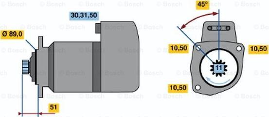 BOSCH 0 986 012 740 - Käynnistinmoottori inparts.fi