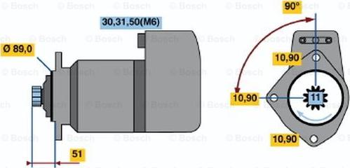 BOSCH 0 001 416 036 - Käynnistinmoottori inparts.fi