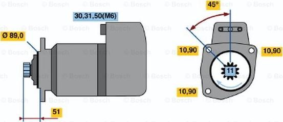 BOSCH 0 001 416 038 - Käynnistinmoottori inparts.fi