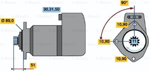 BOSCH 0 001 416 033 - Käynnistinmoottori inparts.fi