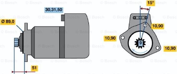 BOSCH 0 001 416 025 - Käynnistinmoottori inparts.fi