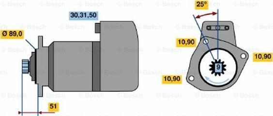 BOSCH 0 001 416 026 - Käynnistinmoottori inparts.fi