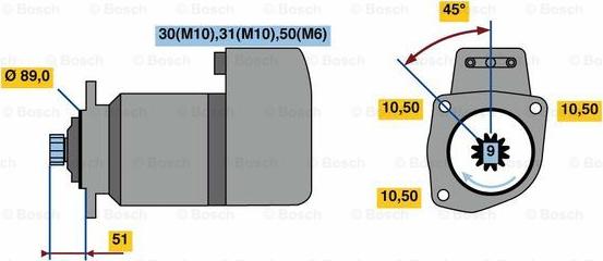 BOSCH 0 001 416 024 - Käynnistinmoottori inparts.fi