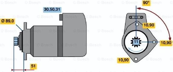 BOSCH 0 001 417 055 - Käynnistinmoottori inparts.fi