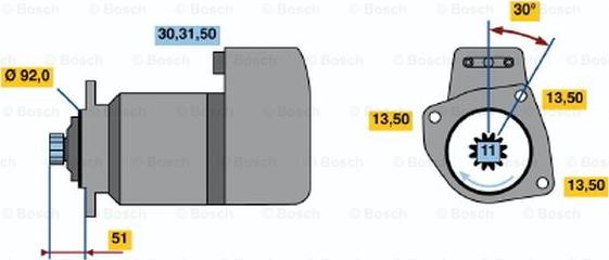 BOSCH 0 001 417 066 - Käynnistinmoottori inparts.fi