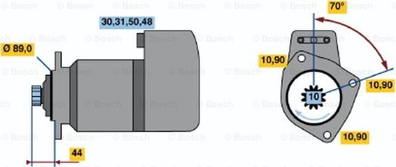 BOSCH 0 001 417 015 - Käynnistinmoottori inparts.fi