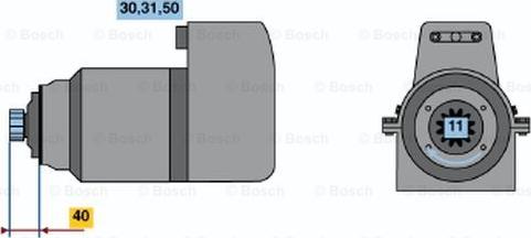 BOSCH 0 001 417 031 - Käynnistinmoottori inparts.fi