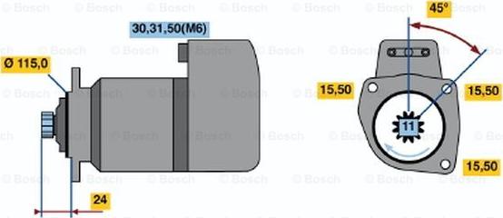 BOSCH 0 001 417 073 - Käynnistinmoottori inparts.fi