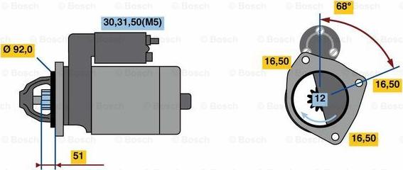 BOSCH 0 001 420 013 - Käynnistinmoottori inparts.fi