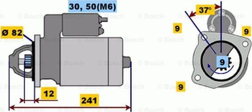 BOSCH 0 001 109 045 - Käynnistinmoottori inparts.fi