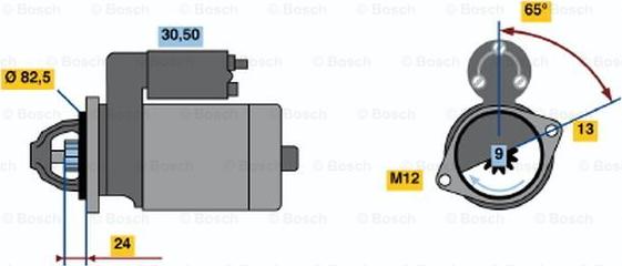 BOSCH 0 001 109 041 - Käynnistinmoottori inparts.fi