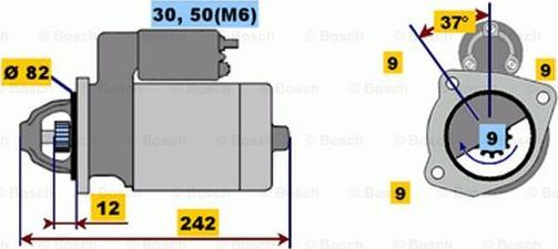 BOSCH 0 001 109 048 - Käynnistinmoottori inparts.fi