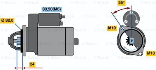 BOSCH 0 001 109 061 - Käynnistinmoottori inparts.fi