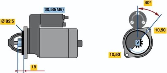 BOSCH 0001109031 - Käynnistinmoottori inparts.fi