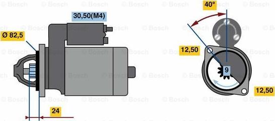 BOSCH 0 001 109 359 - Käynnistinmoottori inparts.fi