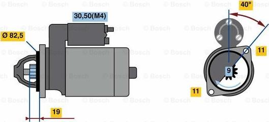 BOSCH 0 001 109 356 - Käynnistinmoottori inparts.fi