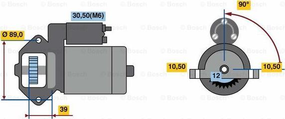 BOSCH 0 001 109 387 - Käynnistinmoottori inparts.fi