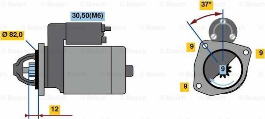 BOSCH 0 001 109 336 - Käynnistinmoottori inparts.fi