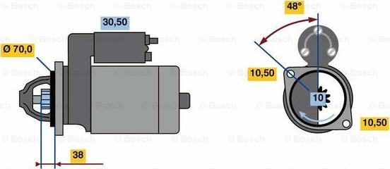 BOSCH 0 001 109 377 - Käynnistinmoottori inparts.fi