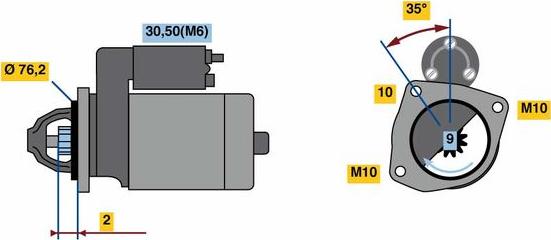 BOSCH 0001109264 - Käynnistinmoottori inparts.fi