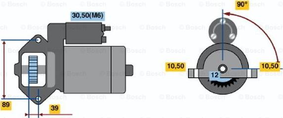 BOSCH 0 001 109 304 - Käynnistinmoottori inparts.fi