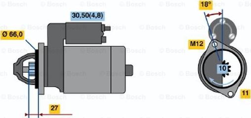 BOSCH 0 001 109 275 - Käynnistinmoottori inparts.fi