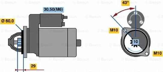 BOSCH 0 986 021 310 - Käynnistinmoottori inparts.fi