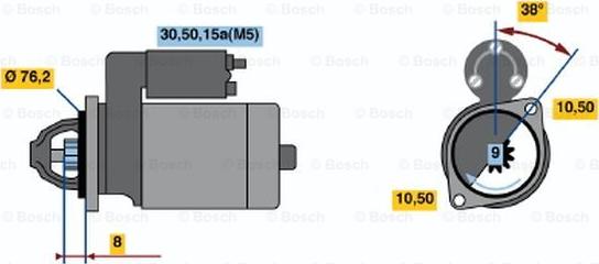 BOSCH 0 001 108 019 - Käynnistinmoottori inparts.fi