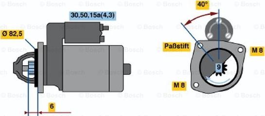 BOSCH 0 001 108 089 - Käynnistinmoottori inparts.fi