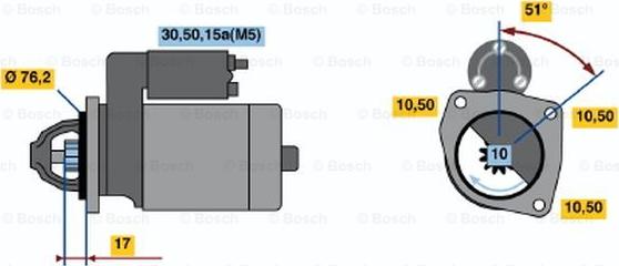 BOSCH 0 001 108 020 - Käynnistinmoottori inparts.fi