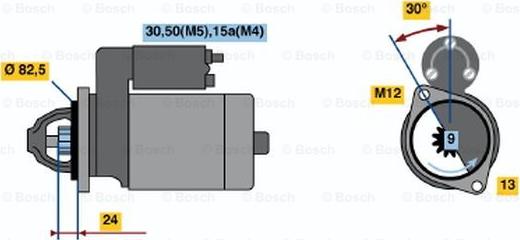 BOSCH 0 001 108 021 - Käynnistinmoottori inparts.fi