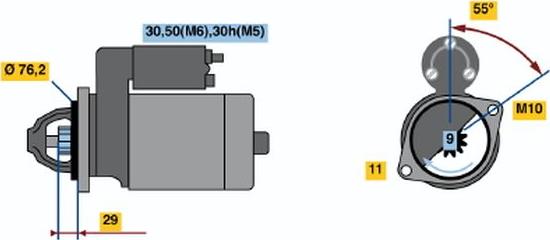 BOSCH 0001108196 - Käynnistinmoottori inparts.fi