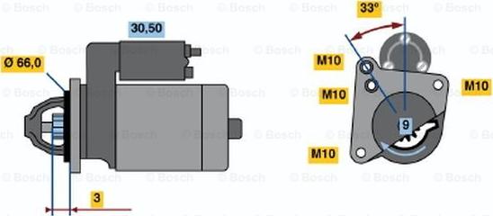 BOSCH 0 001 108 143 - Käynnistinmoottori inparts.fi