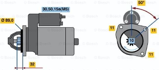 BOSCH 0 001 108 158 - Käynnistinmoottori inparts.fi